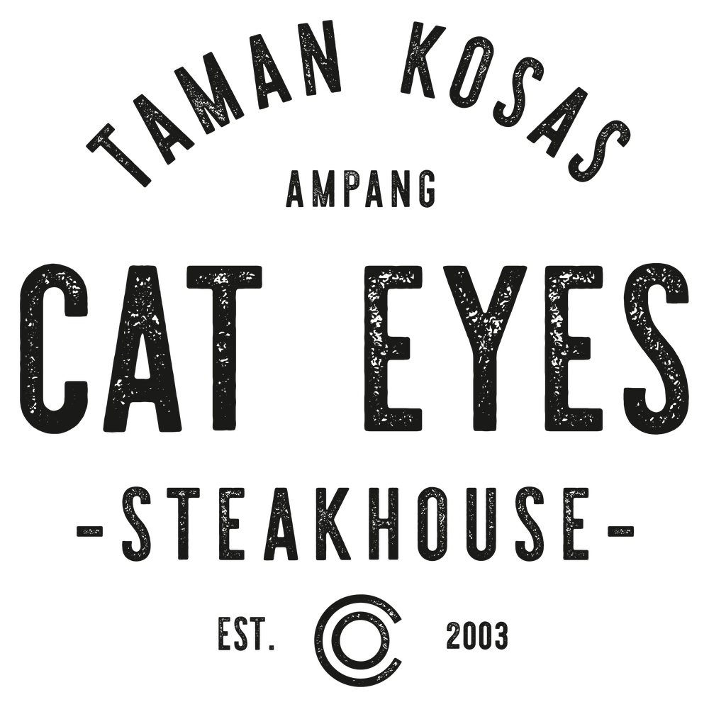 Cat Eyes Steakhouse identity with Taman Kosas and a C monogram