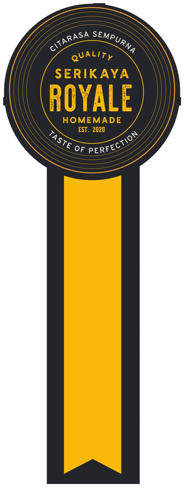 Seri Kaya Royale circular lid seal with ribbon tail